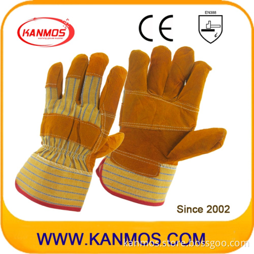 Patched Palm Safety Genuine Leather Work Gloves (11006-1)